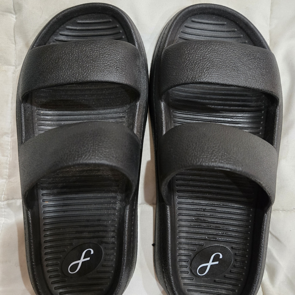 Black Slide Sandals